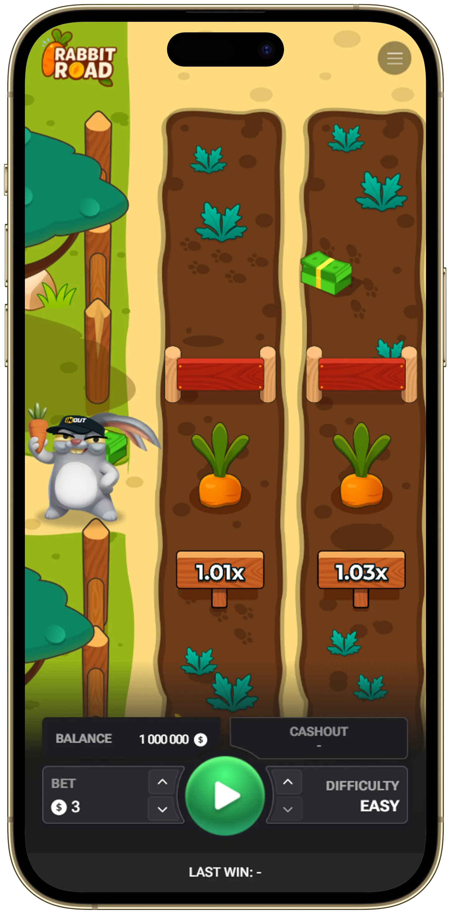 Rabbit Road Mobile Spiel auf Smartphone